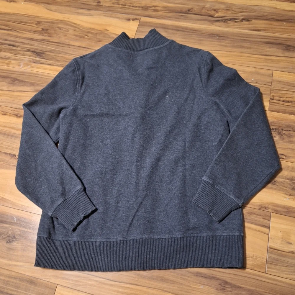 Lauren Ralph Lauren womens Medium gray full zip sweat jacket Heritage Old Money - Picture 3 of 8